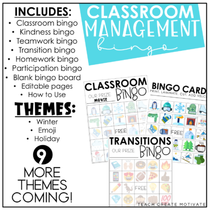 Classroom Management Bingo (FREE!) - Teach Create Motivate