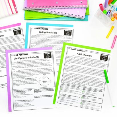 Themed Reading Comprehension Passages for Review - Teach Create Motivate