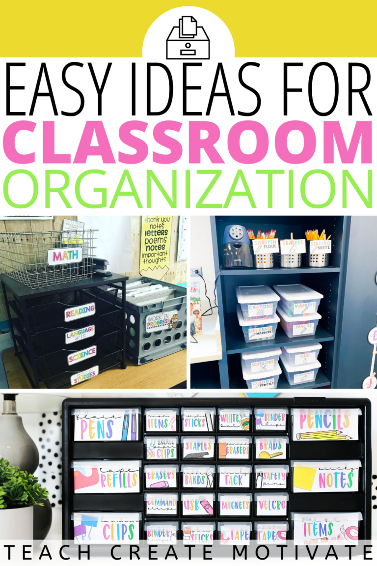 Easy Classroom Organization Ideas - Teach Create Motivate