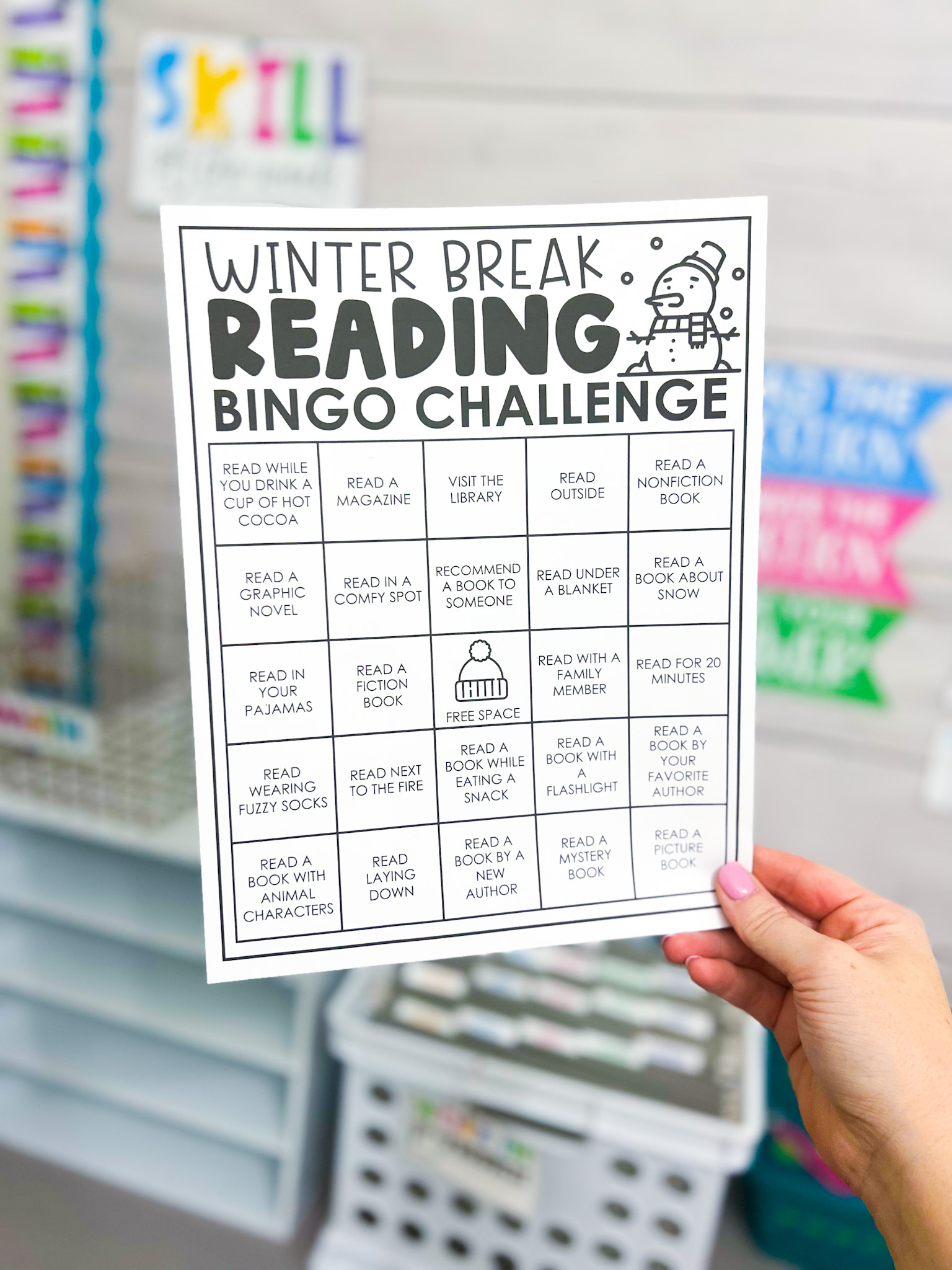 Winter Break Reading Challenge Freebie - Teach Create Motivate