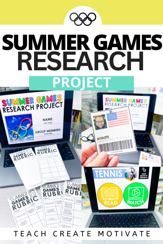 A high interest, low prep research project about Summer Games with everything you need!