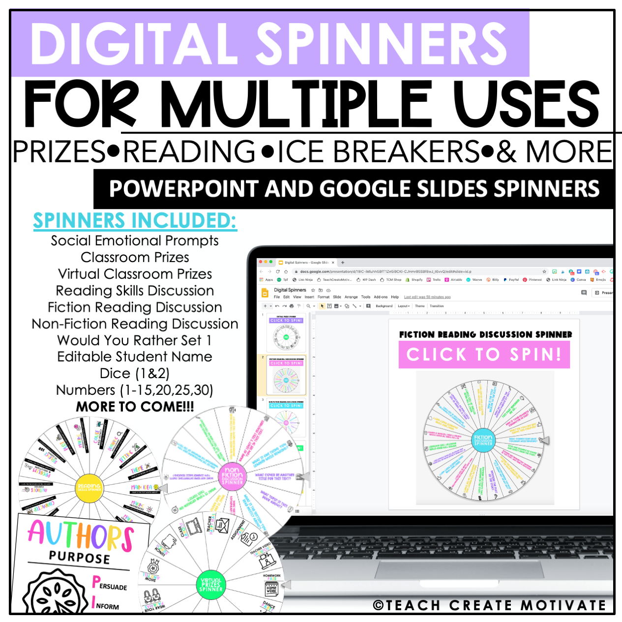 Digital Spinners | Classroom Management | Reading | Morning Meeting ...