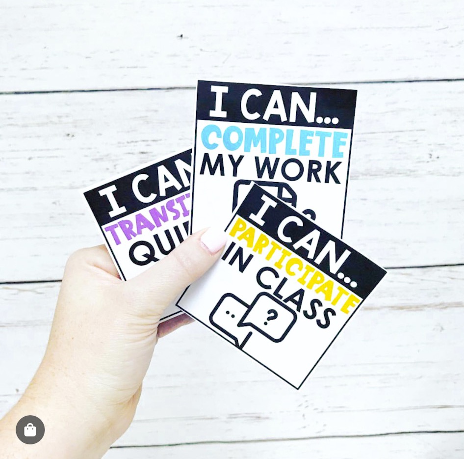 Student Goal Setting Cards I Can Statements Editable Teach Create