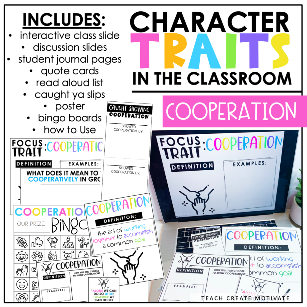 Character Education Cooperation Teach Create Motivate