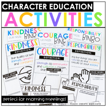 Character Education Bundle - Morning Meeting - Social Emotional ...