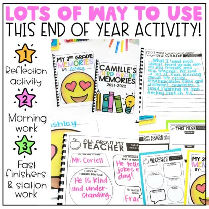 End of the Year Memory Book - Teach Create Motivate