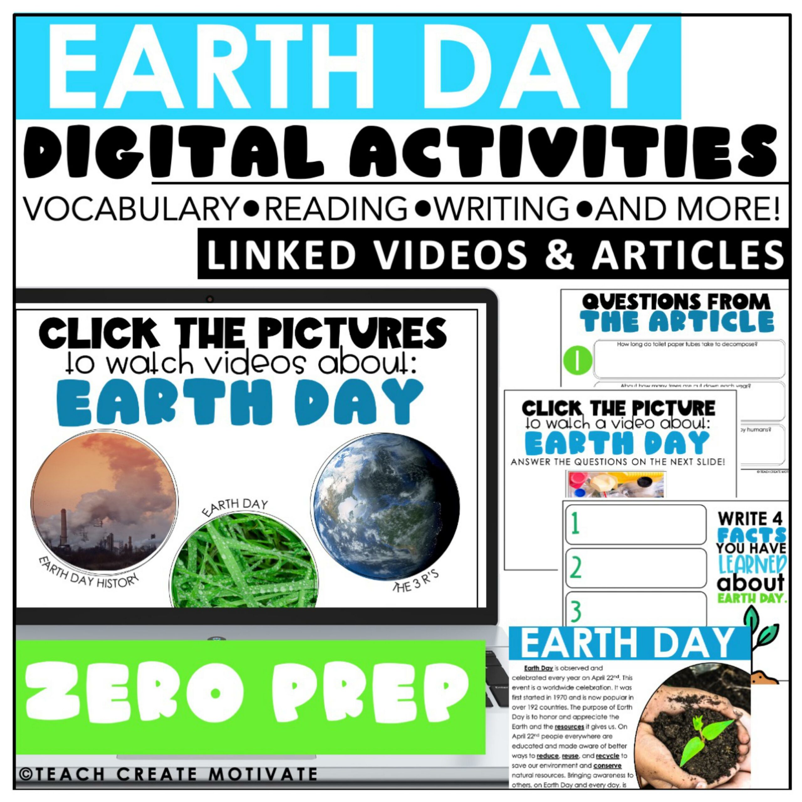 Earth Day Digital Activities Teach Create Motivate - Teach Create Motivate