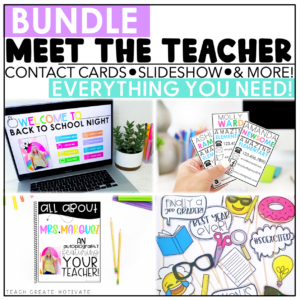 Teacher Contact Cards {editable} - Teach Create Motivate