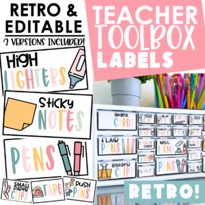 10 Drawer Rolling Cart Labels Editable - Boho Classroom Decor - Teach ...