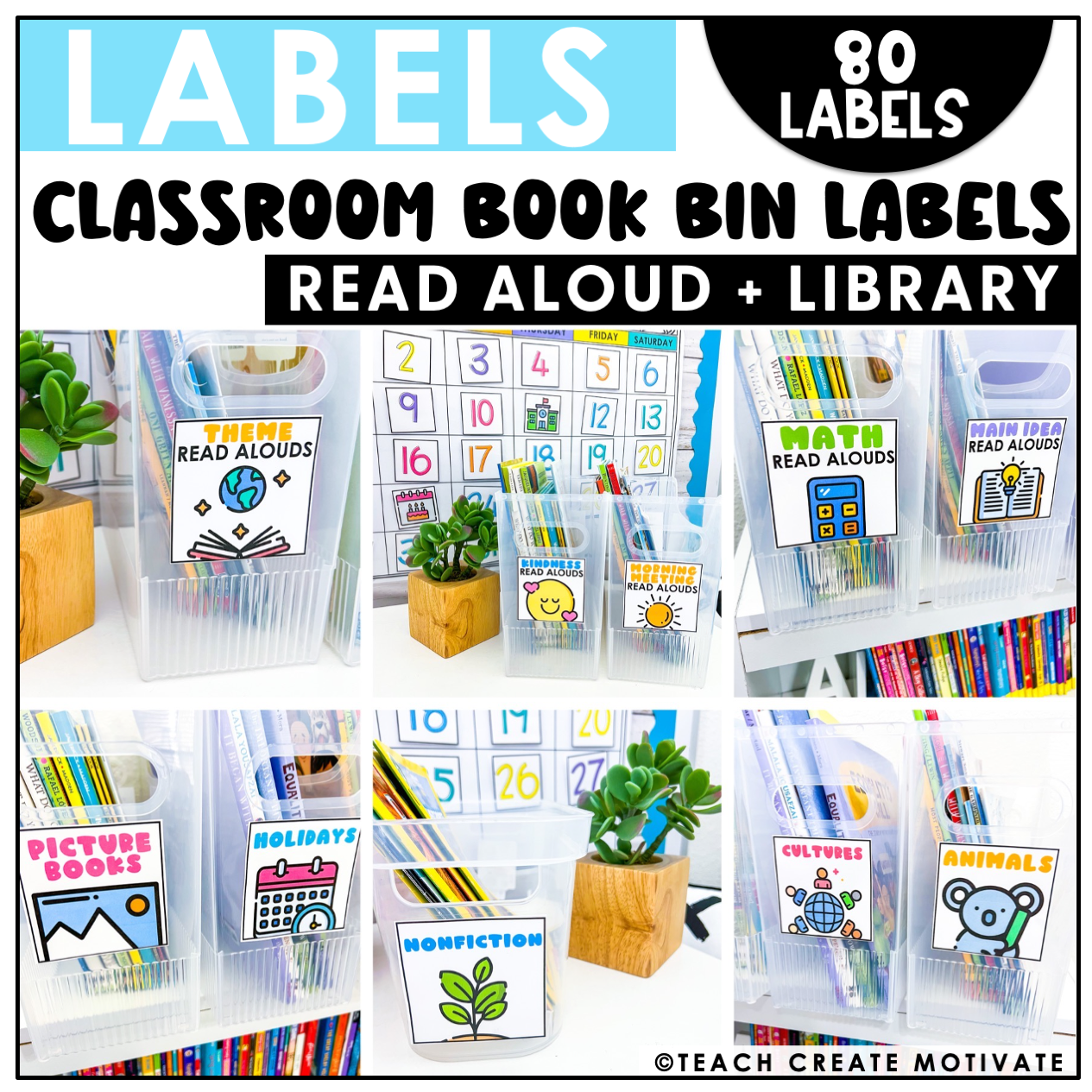 Classroom Library Book Bin Labels For Read Alouds Teach Create Motivate 7953